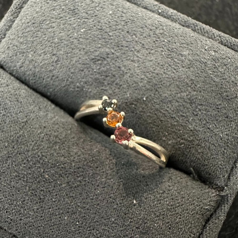 Natural Brazil Tourmaline in 925 Silver Ring Size 9